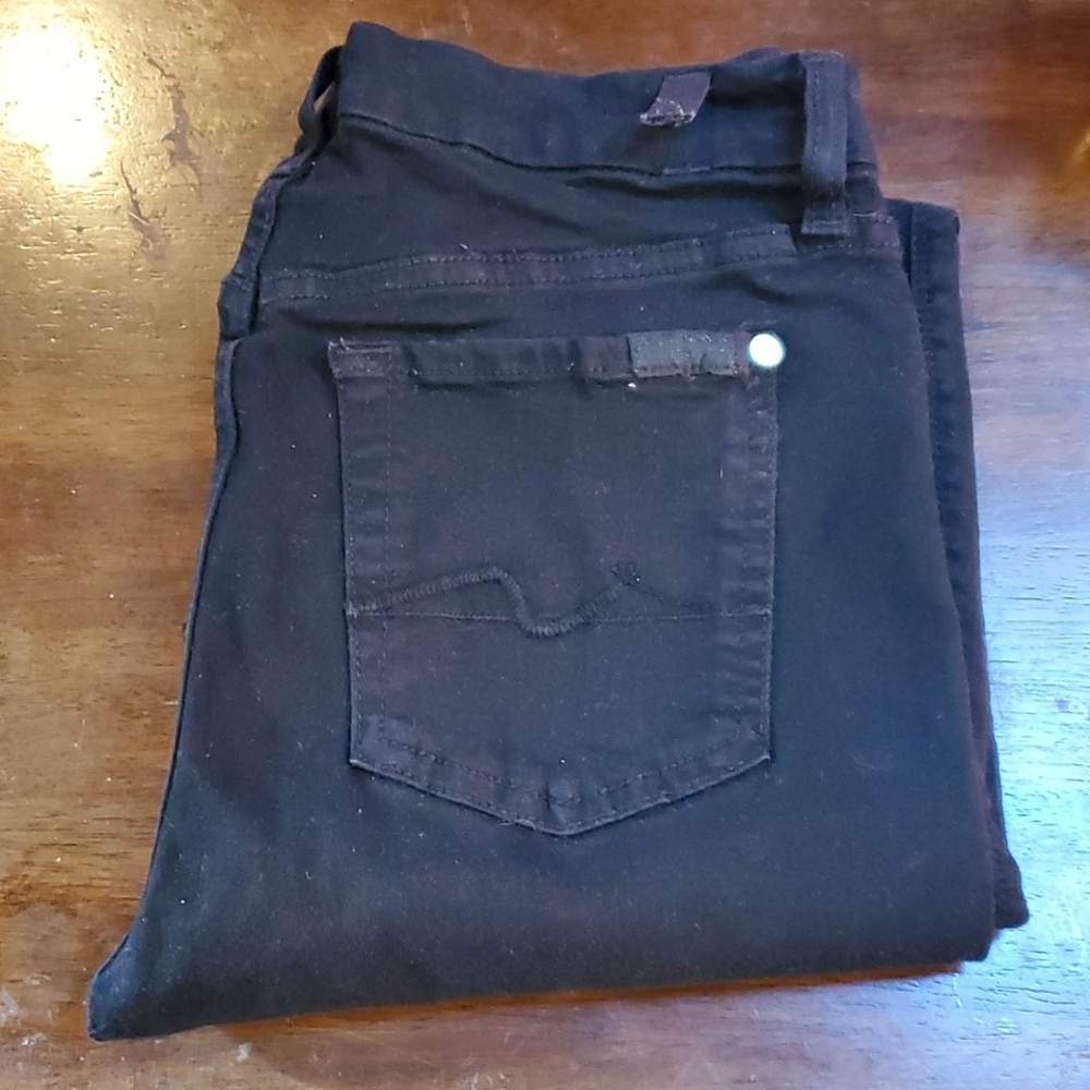 Black 7 for all mankind Kimberly crop denim